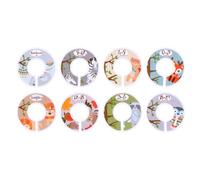 NOLITOY Clothing Separation Circles Garment Size Divider 8pcs Animal Pattern round Random Color for Organizing Hangers and Separating Clothes by Size in Closet or Store