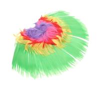 NOLITOY Colorful Fluffy Masquerade Party Wig Headband for Carnivals Stage Shows and Themed Events Eye-catching Rainbow Design Comfortable Fit for All Head