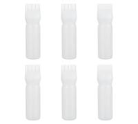 NOLITOY Comb Easy to Squeeze Bottles Root Applicator 6pcs White Abs with Precise Application for Hair Dying and Scalp Treatment for Hair Styling and Colouring
