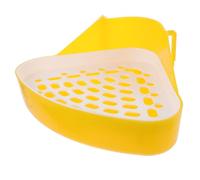 NOLITOY Compact and Portable Rabbit Corner Litter Box Pet Toilet Trainer Made of Sturdy Abs Plastic, Triangular Shape for Small Pets like Rabbits and Rats, for Living Room Or Park Use