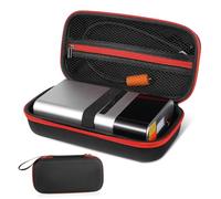 NOLITOY Compact Car Air Pump Storage Bag with Red Zipper Oxford Fabric EVA for Tire Inflator Organizer Portable Automotive Air Compressor Case with Large Capacity and Design