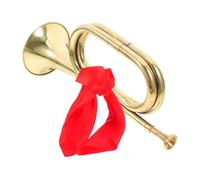 NOLITOY Copper Alloy Bugle for Beginners Military Bugle Brass Instrument Practical Blowing Horn Suitable for Band Music Training in Uk