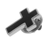 NOLITOY Copper Cross Lapel Pin with Polished Silver Finish, Secure Fit and Gender Neutral Design, Classic Vintage Style Brooch for Professional Attire and Religious Occasions Such