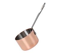 NOLITOY Copper-Plated Stainless Steel Steak Sauce Cup with Long Handle Small Condiment Container for Restaurant and Home Use Convenient Pour Design for Soy Sauce Salad Dressing and More