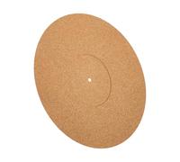 NOLITOY Cork Vinyl Record Protective Mat for Turntable Phonograph with Groove Shock Absorption and Scratch Prevention Natural Wood Color Slip-resistant Pad for Home Players