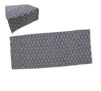 NOLITOY Cotton Linen Washing Machine Cover for Front Load Washer 55x130cm, Navy Blue Fish Scale Pattern, Appliance Protection Cover Dustproof Freezer Protector for Home Laundry