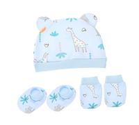 NOLITOY Cotton Newborn Hat Mittens and Socks for Babies, Easy to Use and Warm Baby Accessories with Adorable Patterns and Eye-Catching Colours, for Newborns