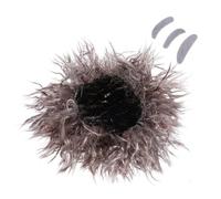 NOLITOY Crazy Old Man Scientist Wig Set with Brown Braids Mustache Eyebrows for Adults Realistic Grandpa Costume Accessory for Halloween Cosplay Day School Party