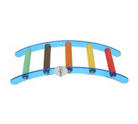 NOLITOY Creative Acrylic Parrot Ladder Stand Climbing Perch for Birds Wear-resistant Chewable Training Platform Cage Accessory for Enhancing Activity and Vitality