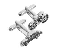 NOLITOY Creative Alloy Automobile and Bicycle Cufflinks for Men Vintage Drip Oil Design Classic for Business Wedding and Formal Shirts Unique Vehicle Lover Gift Accessory