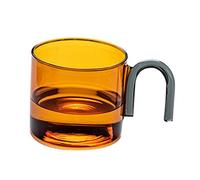 NOLITOY Creative Heat Resistant Colored Glass Coffee Mug Amber Tea Cup for Home and Office Smooth Touch Tea Cups for Coffee Decorative and Practical Drinkware