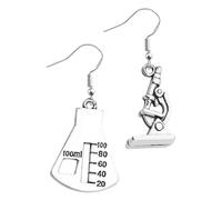 NOLITOY Creative Microscope Earrings for Women Science Teacher Alloy Statement Jewelry Biology Chemistry Dangle Accessories for Daily Wear