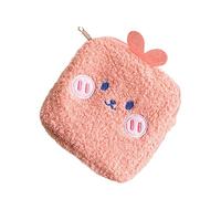 NOLITOY Creative Mini Sanitary Pad Pouch Cartoon Storage Bag for Women Portable Toiletry Organizer Zipper for Travel Accessories (Pink)