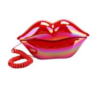 NOLITOY Creative Red Lip Corded Landline Phone Stylish Tabletop Decor for Home Office Stable Signal Material Gift for Family and Friends Housewarming and Holiday Ornament