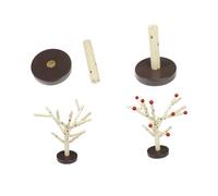 NOLITOY Creative Wooden Tree Blocks Building Set with Lifelike Leaves Yellow DIY Handcraft Educational for Developing Hand-eye Coordination and Imagination