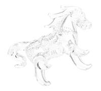 NOLITOY Crystal Horse Statue for Home Office Decor Standing Tabletop Sculpture with High Gloss Finish Symbol of Luck Perseverance and Vitality Motivational Animal Ornament for Study and