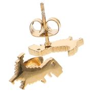 NOLITOY Cute Dinosaur Earrings for Women Small Lightweight Post Jewelry Unique Animal Design Hypoallergenic Gold Tone Fashion Accessory