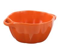 NOLITOY Cute Pumpkin Shape Ceramic Soup Bowl with Double Ear Handles