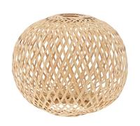 NOLITOY Decorative Bamboo Woven Lampshade Accessory for Ceiling Light Handcrafted Cover Softens Light for Home and Shop Dust-Resistant Natural Bamboo Pendant Shade Random Color