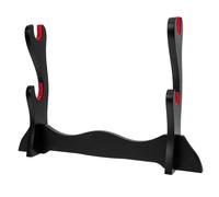 NOLITOY Desktop Flute Display Stand 2-tier Wooden Storage Rack Holder for Flute and Sword Display Holder for Home and Office Use