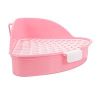 NOLITOY Detachable Plastic Bunny Litter Box with Edge Corner Rabbit Training Potty for Small Animals Including Guinea Pigs and Hamsters Easy to Clean Pet Triangle Toilet Tray
