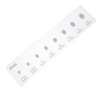 NOLITOY Diamond Size Comparison Tool with Oval Shape Acrylic Ring Sizer and Instant Visualization for Online Browsing and Showroom Use, Comprehensive Diamond Guide Chart