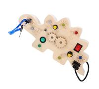 NOLITOY Dinosaur Circuit Board Busy Board Toddler Sensory Toy Led Light Educational Learning Toy for Kids Early Development