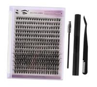 NOLITOY Diy Individual Eyelash Kit with Cluster Lashes Extensions Curved Tweezers and Gentle Glue Remover for Custom Eye Makeup Beginners and Professionals