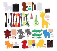NOLITOY DIY Jungle Animal Felt Pendant Sewing Kit for Boys Colorful Educational Craft with Non-Fading Materials Fine Workmanship for Handmade Decor and Party Ornaments