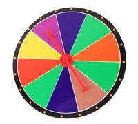 NOLITOY DIY Rotatable Fortune Prize Wheel for Party Games and Education Lightweight Hanging Luck Wheel for Carnivals Family Gatherings Raffles and Trade Shows Red Pointer Included