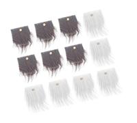 NOLITOY DIY Scandinavian Gnome Beard Craft Kit 24Pcs with White Dark Grey Fabric Beards, 1.5Cm Wooden Nose Beads for Tomte Doll Making and Christmas Tiered Tray Decor