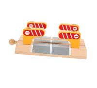 NOLITOY DIY Train Road Block Accessories Educational Railing Barrier Model for Interactive Playtime Compatible with Major Train Track Systems Engaging Simulation Decoration