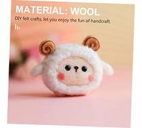 NOLITOY DIY Wool Felt Sheep Craft Kit for Adults and Beginners Handmade Needle Felting Materials with Embroidered Details Relaxing Wool Felting Ornament for Friends