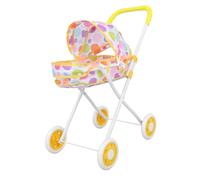 NOLITOY Doll Stroller Pram for Pretend Play Lightweight Doll Carrier with Storage Compartment for Roleplay Fun