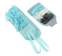 NOLITOY Double-sided Exfoliating Bath Gloves with Bubble Net Design Soft Skin-friendly Extra Long Shower Scrubber Mitt for Deep Cleansing and Gentle Skin Care Bathing Supplies