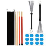 NOLITOY Drum Sticks for Adults and New Drummers Professional Drum Practice Sticks with Comfortable Grip and Tight Sound Silicone, Wood, and Metal Material Set for Percussion and Musical