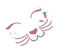 NOLITOY Easter Bunny Face Stickers Cute Rabbit Temporary Body Decals Glitter Crystal Face Jewels for Party Cosplay and Stage Makeup Decoration