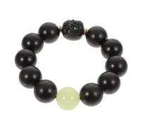 NOLITOY Ebony Bracelet Buddhist Beads Health Jewelry for Men Women for Yoga Meditation Practice Natural Black Beads Bracelet