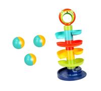 NOLITOY Educational Tower Plaything Puzzle with Colorful Track and Balls Sensory Game for Spatial Awareness Creativity and Social Skill Development Random Style