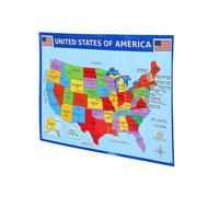 NOLITOY Educational Usa Geography Map Poster for Classroom and Home Wear-resistant Wall Hanging for Learning Lightweight American Map for Students Study and Decoration