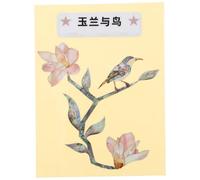 NOLITOY Electric Acoustic Guitar Headstock Decal with Magnolia and Bird Design Removable Sticker for Guitar Decoration and Personalisation