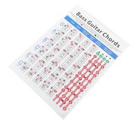 NOLITOY Electric Bass Chart for Novice Coated Paper Practice Tool Learning Aid Guitar Beginners Useful Chord Reference for Effective Practice
