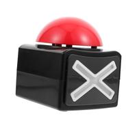 NOLITOY Electronic Game Answer Buzzer Button Box for Competition Quiz Tv Show Squeeze Sound Plastic Game Buzzer No Battery Required Black