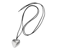 NOLITOY Elegant Heart Shaped Charm Necklace for Women Wax Cord Clavicle Chain Simple Long Pendant for Daily Wear Parties Dating and Office Accessories