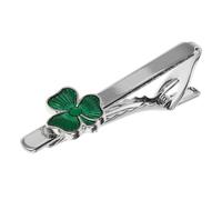 NOLITOY Elegant Irish Necktie Clips for Men Durable for Business Meetings Formal Events Stylish Shamrock Design for Patrick's Day Celebrations