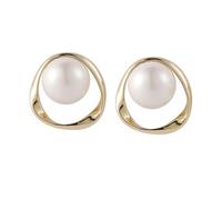 NOLITOY Elegant Pearl Metal Ear Studs for Women Stylish Vintage Minimalist Drop Earrings Comfortable Lightweight Accessories Gift for Mothers Bridesmaids Daughters