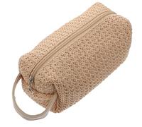 NOLITOY Elegant Straw Handbag Women's Summer Clutch Bag Straw Wallet Pp Straw Makeup Bag Coin Purse for Travel Work and Daily Life