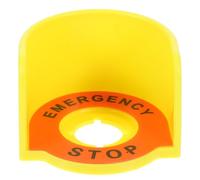NOLITOY Emergency Stop Button Cover Yellow Plastic with Warning Sign, Push Button Switch Protector for Industrial Use Equipment Safety, Accident Prevention Versatile Application