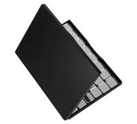 NOLITOY Empty Magnetic Eyeshadow Palette with Built-in Mirror, 48pcs 16x19mm Metal Pans Makeup Storage Palette for Professional and Travel Use