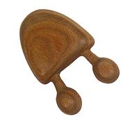 NOLITOY Ergonomic Wooden Face Massager Tool Simple Handheld Acupoint Massage for Facial Circulation and Relaxation Smooth Polished Green Sandalwood Compact Body Massager for Neck and Head